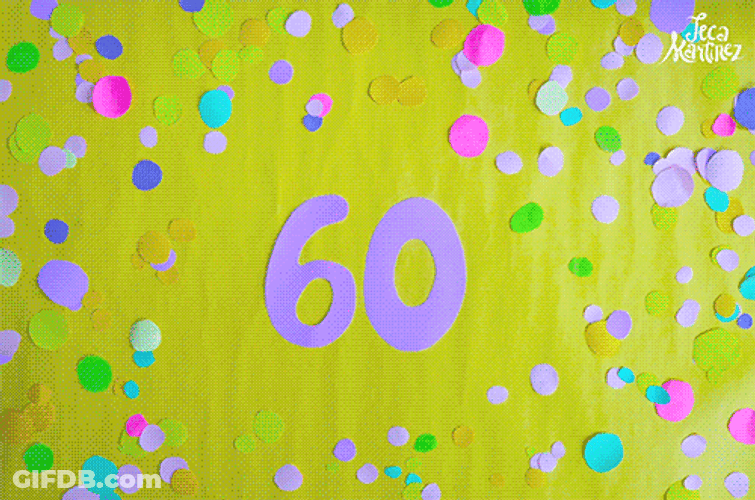 Happy Sweet 60Th Birthday Stop Motion Art GIF