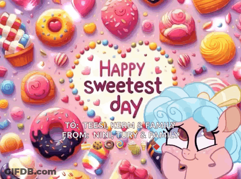 Happy Sweetest Day Greeting Card From Nini Tury To Teesi Kern & Family GIF
