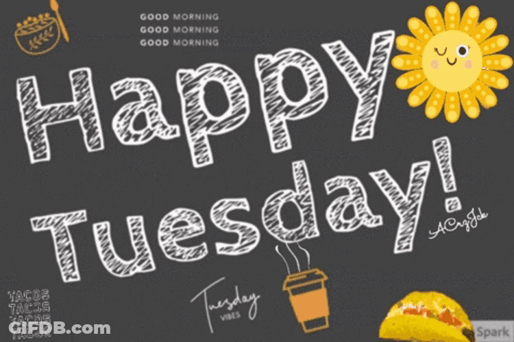 Happy Tacos Coffee Tuesday Meme GIF