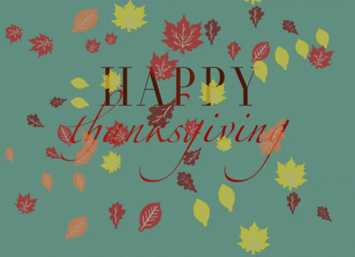Happy Thanksgiving Autumn Leaves GIF