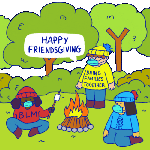 Happy Thanksgiving Family Outdoor Picnic GIF