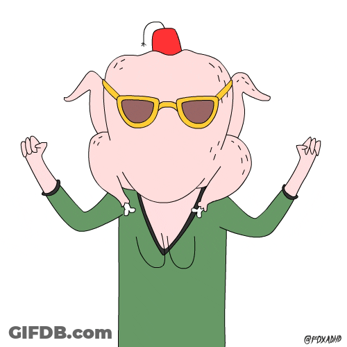 Happy Thanksgiving Funny Animation Domination Dance GIF