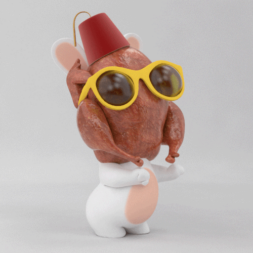 Happy Thanksgiving Funny Friends Rabbids Invasion GIF