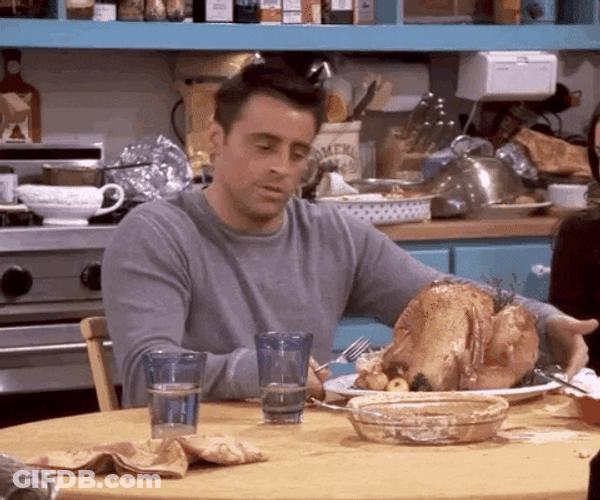 Happy Thanksgiving Funny Hungry Season Friends GIF