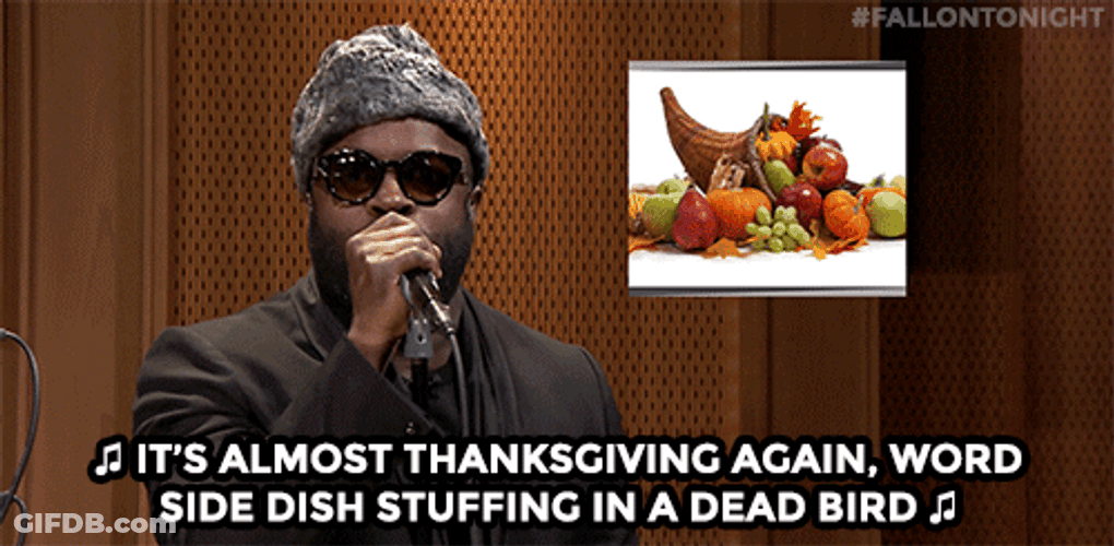 Happy Thanksgiving Funny Tonight Show Rap GIF
