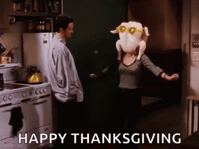 Happy Thanksgiving Funny Turkey Dance GIF