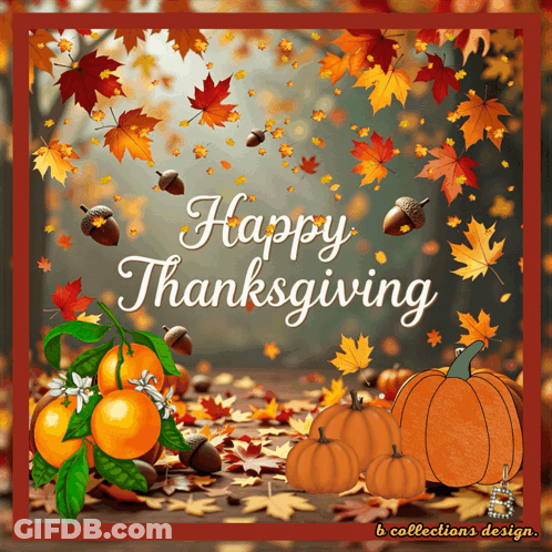 Happy Thanksgiving Greeting Card GIF