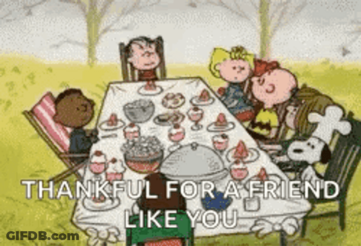 Happy Thanksgiving Snoopy And Friend Like You GIF