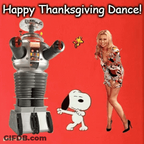 Happy Thanksgiving Snoopy Dance GIF