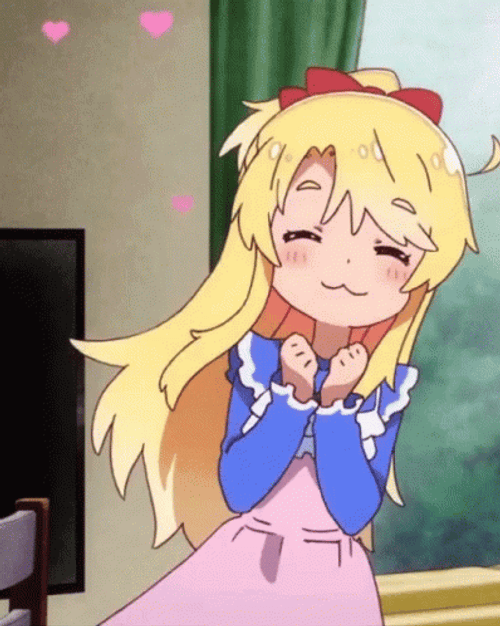 Happy Thrilled Anime Girl GIF