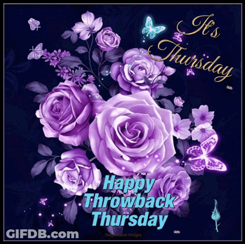 Happy Throwback Thursday Purple Flower GIF