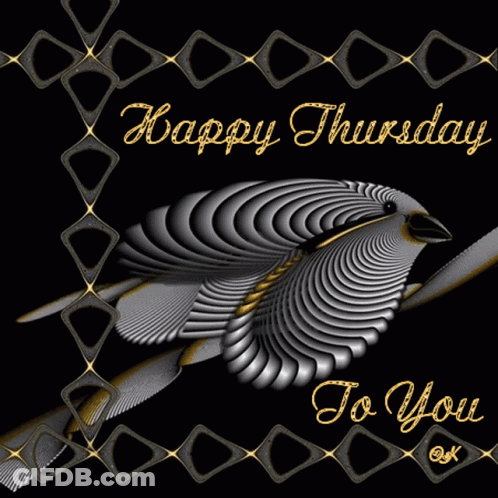 Happy Thursday Card With Bird GIF