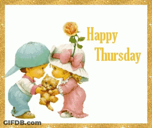 Happy Thursday Funny Kid Figurines GIF