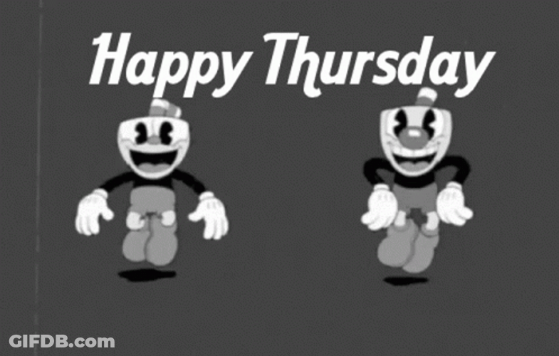 Happy Thursday Funny Vintage Robots Dancing GIF