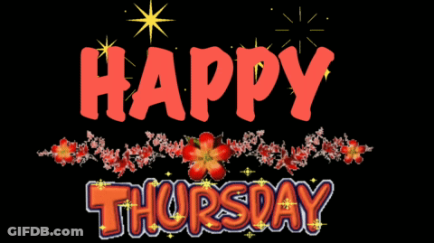 Happy Thursday Greeting Card With Rainbow Unicorn GIF