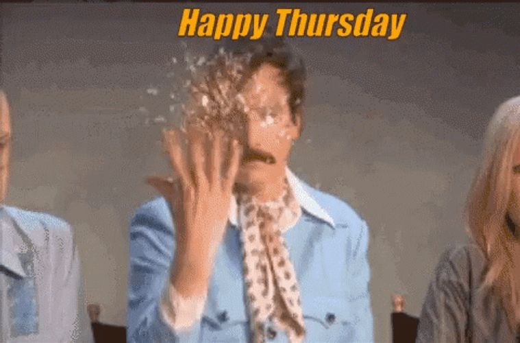 Happy Thursday Rob Confetti GIF