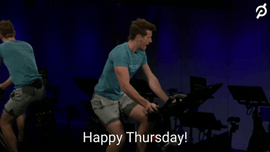 Happy Thursday Workout Peloton Bike GIF