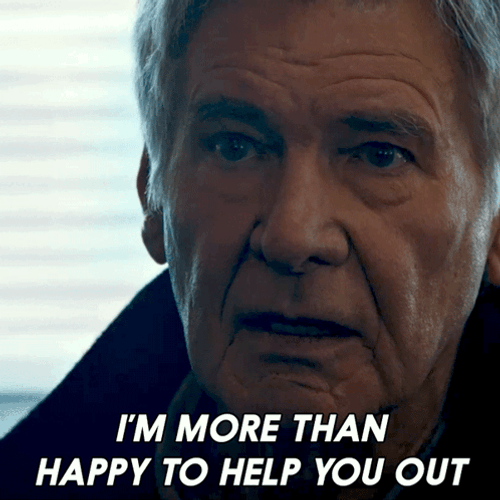 Happy To Help You Out Harrison Ford GIF