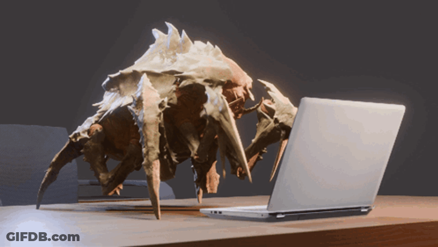 Happy Treason Day Crab Typing In Computer GIF