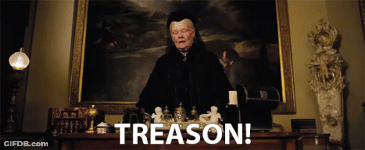 Happy Treason Day Queen Victoria Flipping Out GIF