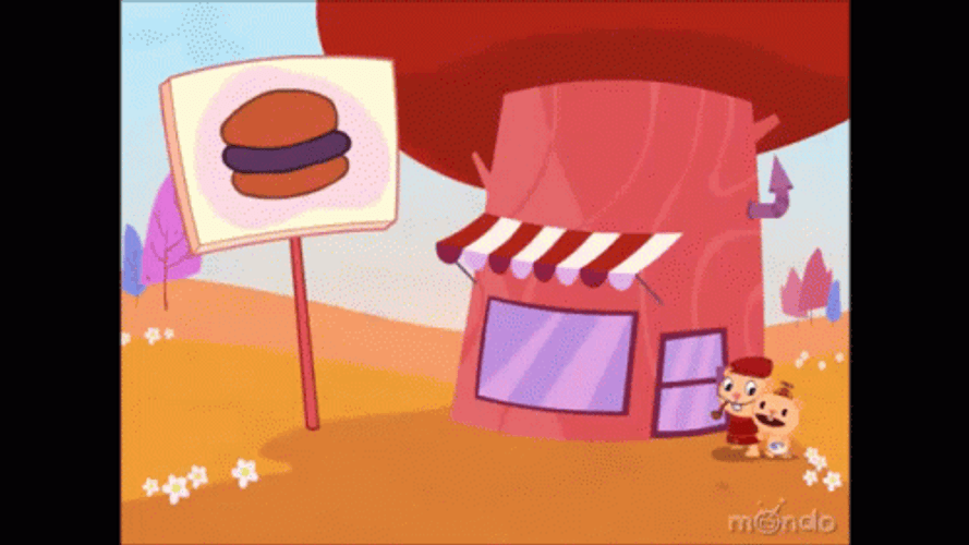 Happy Tree Friends Burger Store Explodes GIF