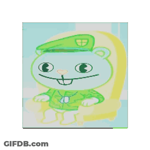Happy Tree Friends Characters In Cube GIF
