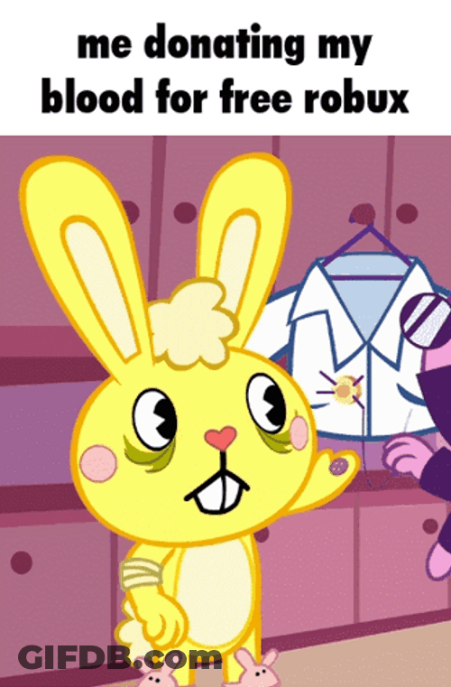 Happy Tree Friends Cuddles Donating Blood GIF