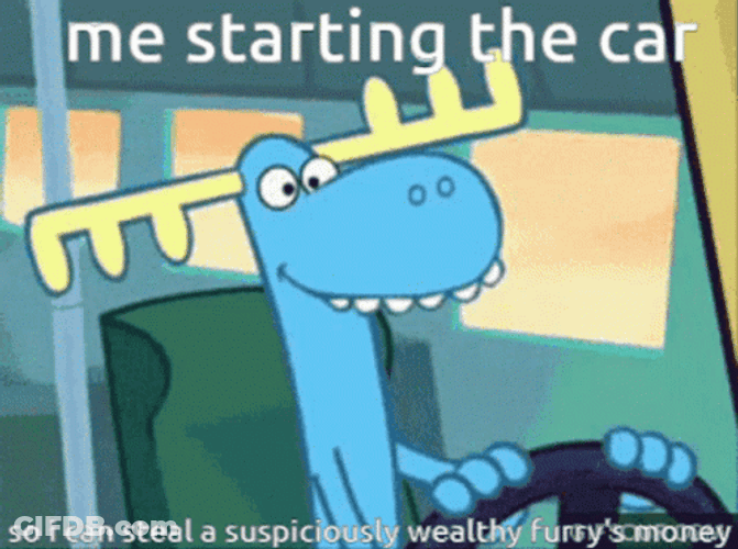 Happy Tree Friends Lumpy Start Car GIF