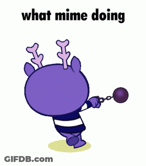 Happy Tree Friends Mime Spins Canon Ball GIF