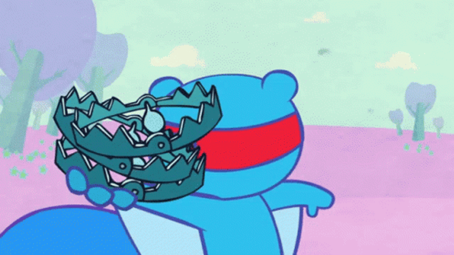 Happy Tree Friends Splendid Throws Trap GIF