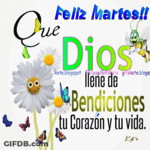 Happy Tuesday Bendiciones Greeting Card GIF