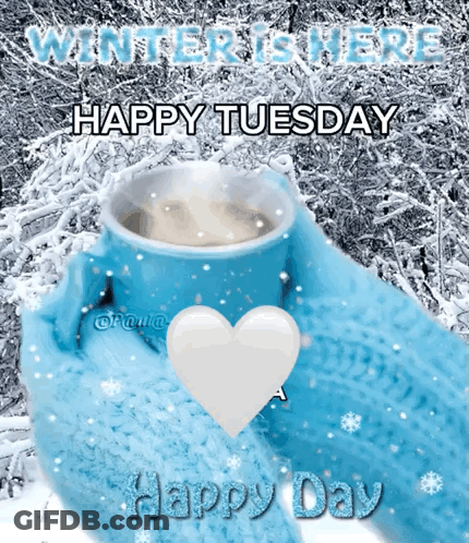 Happy Tuesday Greeting Card With Coffee GIF