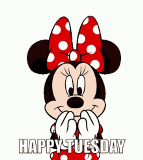 Happy Tuesday Morning Minnie Mouse Blow Kiss GIF