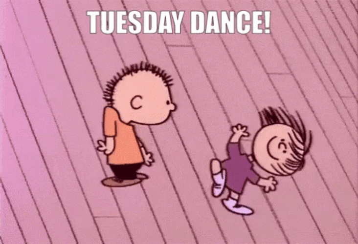 Happy Tuesday Peanuts Dance GIF