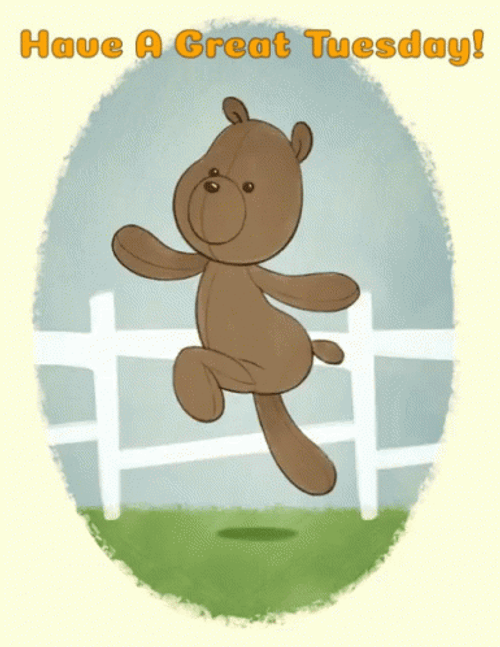 Happy Tuesday Teddy Bear GIF
