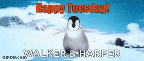 Happy Tuesday Walker And Harper With Penguin GIF