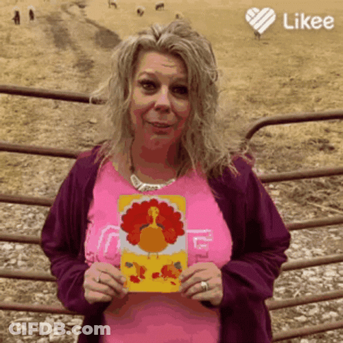 Happy Turkey Day Thanksgiving Card GIF