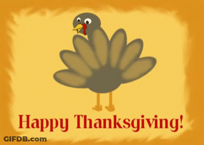 Happy Turkey Day Thanksgiving Clipart Animation GIF
