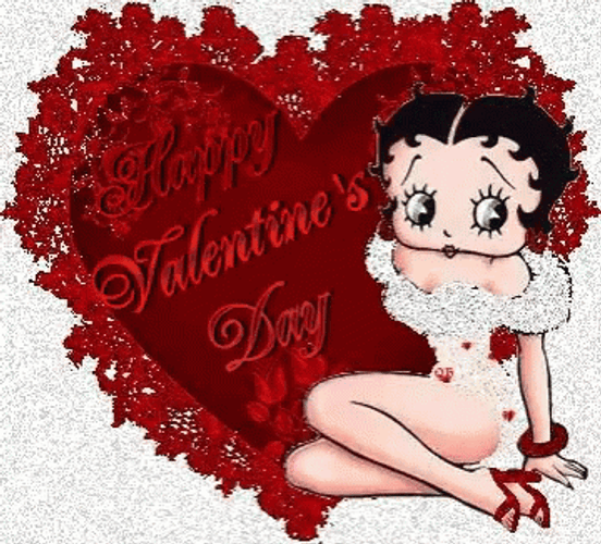 Happy Valentine's Day Betty Boop GIF