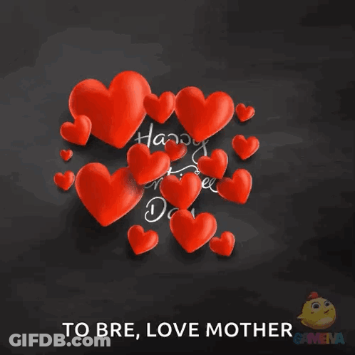 Happy Valentine's Day Bre Mother Red Hearts GIF