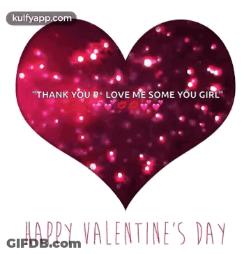 Happy Valentine's Day Card With Heart And Quote GIF