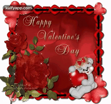 Happy Valentine's Day Card With Heart And Quote GIF