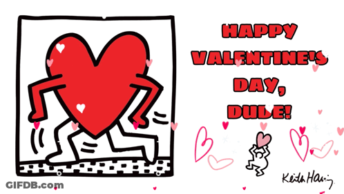 Happy Valentine's Day Dude Greeting Card GIF