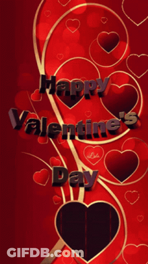 Happy Valentine's Day Hearts GIF
