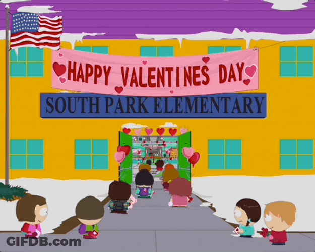 Happy Valentine's Day South Park Elementary GIF