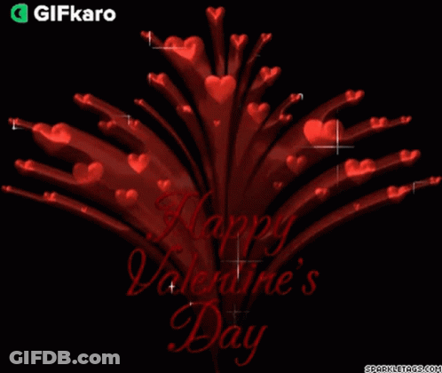 Happy Valentine's Day With Hearts GIF