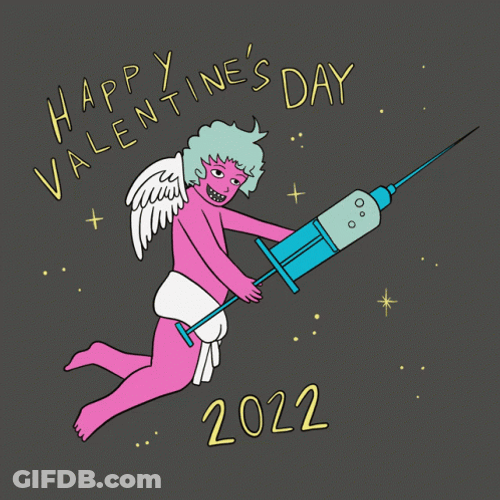 Happy Valentines Cute Cupid Injection GIF