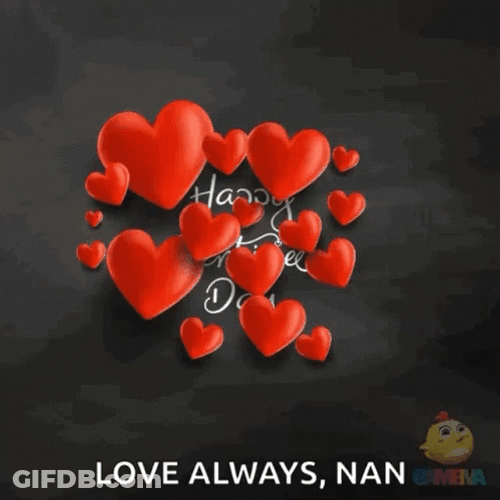 Happy Valentines Day Blooming Hearts GIF