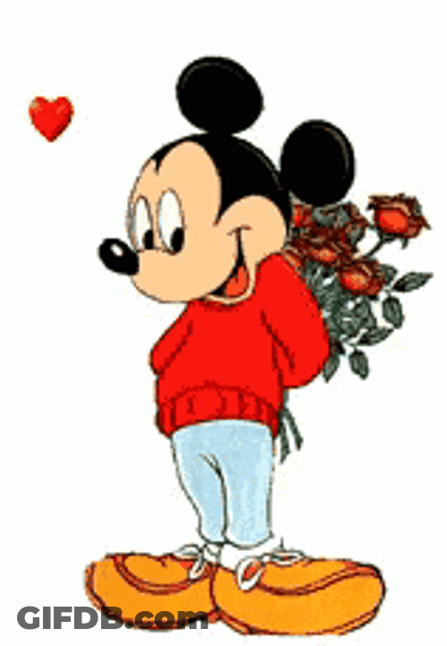 Happy Valentines Day Disney Mickey Mouse GIF