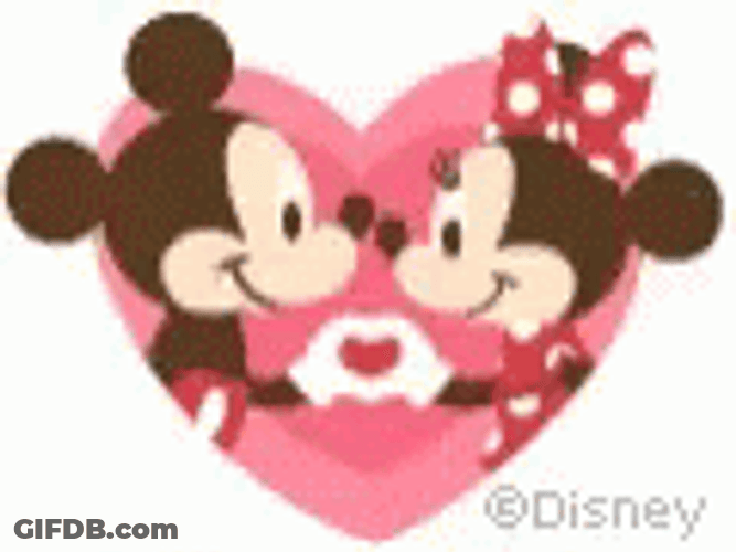 Happy Valentines Day Disney Mouse Heart GIF